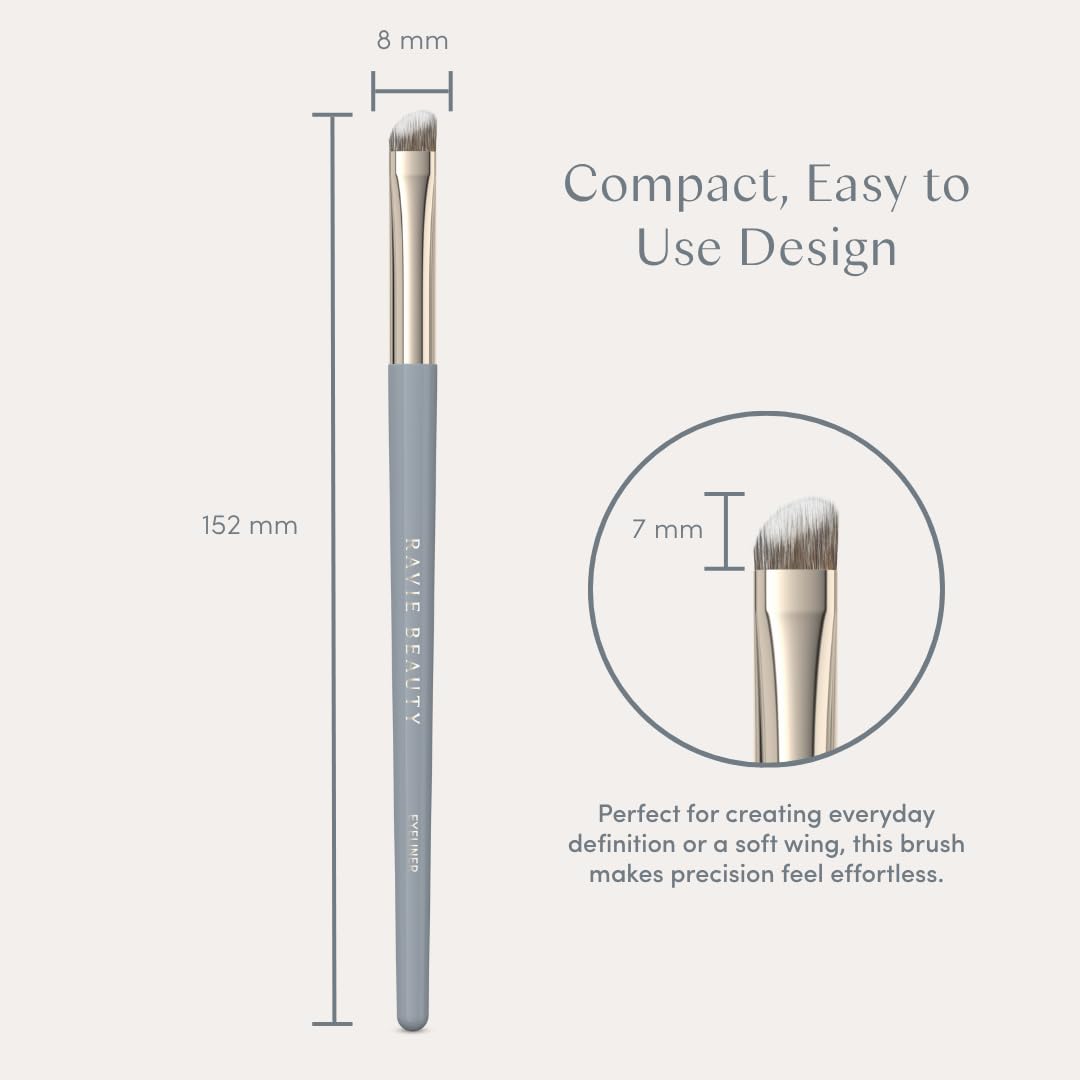 Angled Ravie Beauty brush enabling easy depth at outer corners