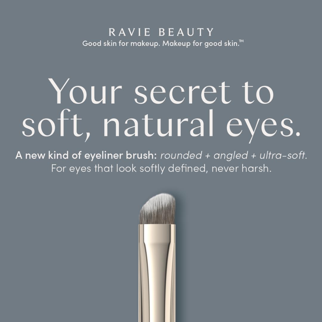 Ravie Beauty ultra-soft bristles glide smoothly for comfortable liner blending