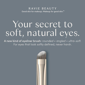 Ravie Beauty ultra-soft bristles glide smoothly for comfortable liner blending
