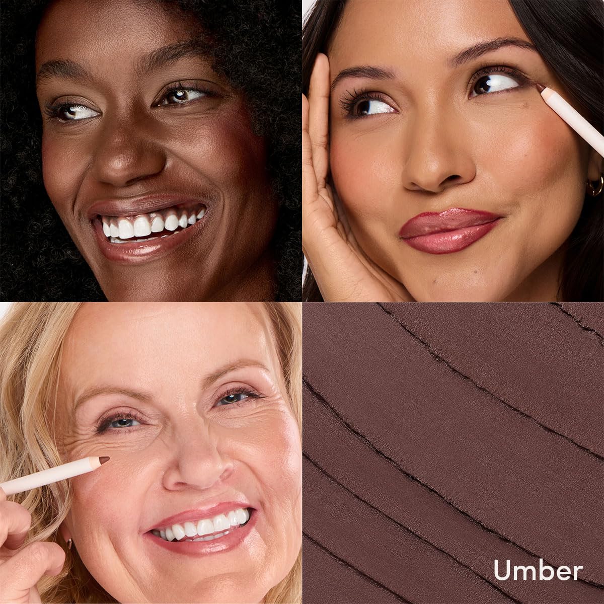 Ravie Beauty Umber eyeliner applied along the lid for a natural look.