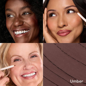 Ravie Beauty Umber eyeliner applied along the lid for a natural look.