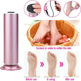 Ravifun tool with 60 sandpaper discs for versatile foot exfoliation.