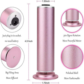Adjustable speed control on the Ravifun foot file for customized exfoliation.