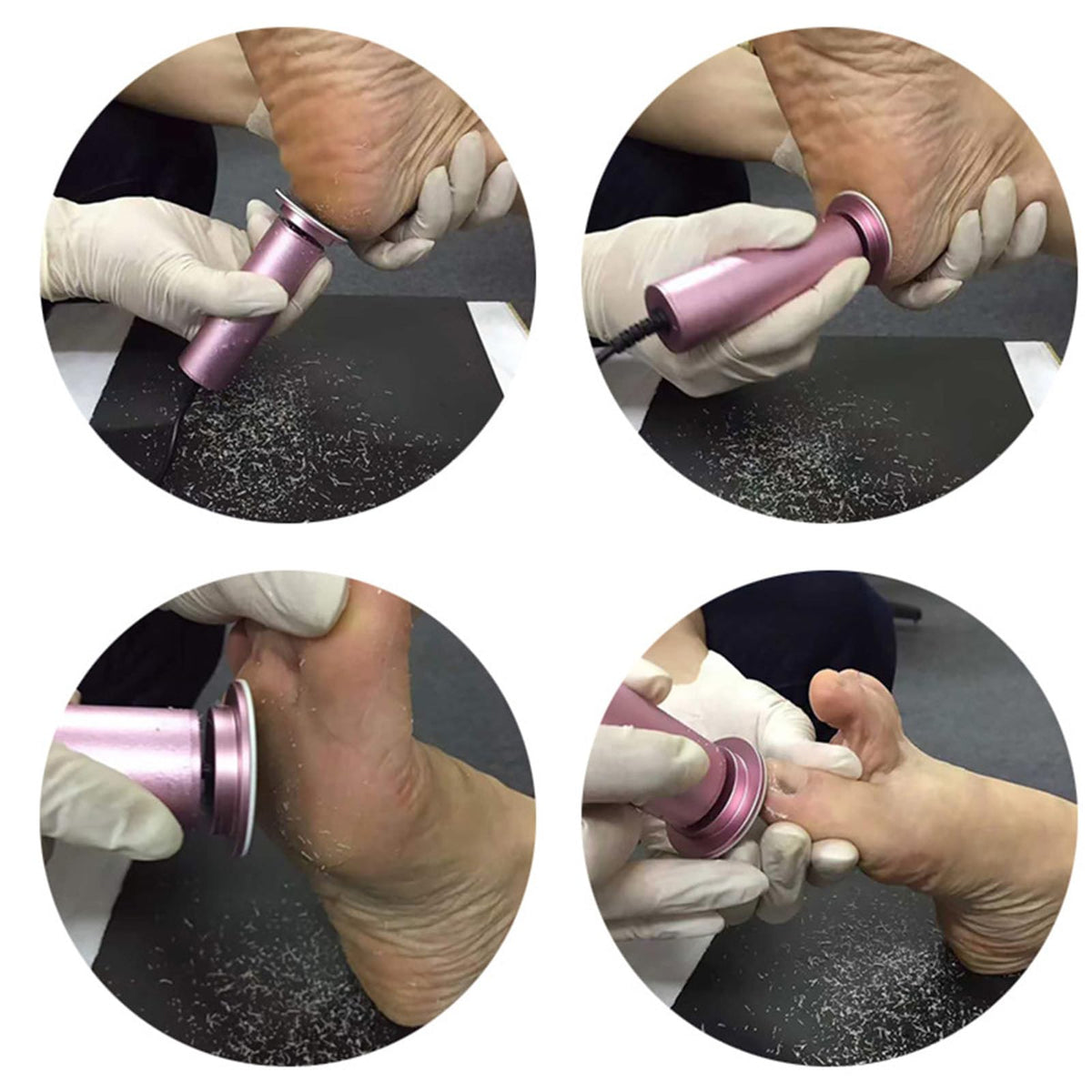 Plug-in Ravifun pedicure tool ready for use without batteries.