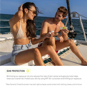 Raw Elements reef-friendly packaging emphasizes eco-conscious skincare at home
