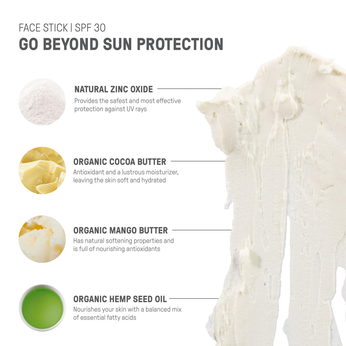 Beach-ready Raw Elements sunscreen stick guards skin during sunny shoreline adventures