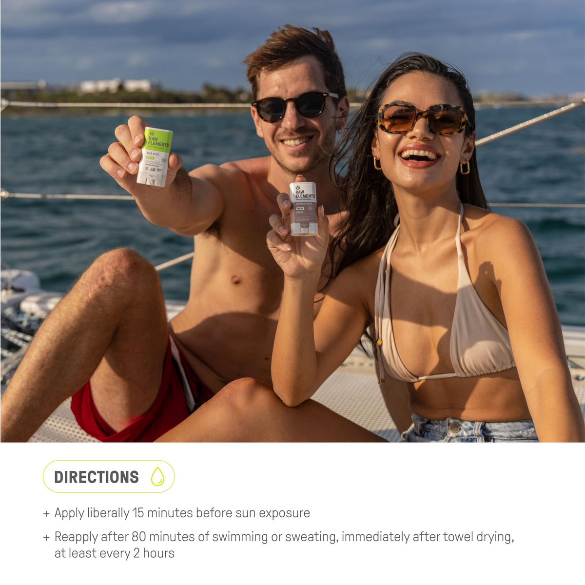 Reef-safe protection from Raw Elements sunscreen stick for snorkelers