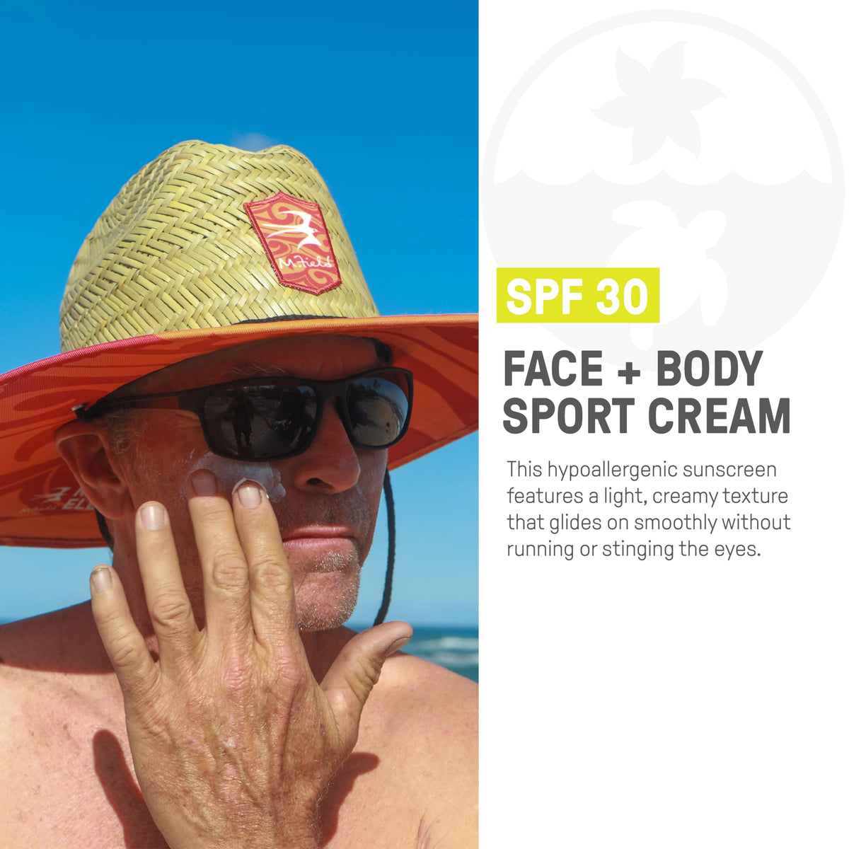 Raw Elements sunscreen non-nano zinc oxide active provides UVA-UVB protection.