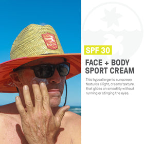 Raw Elements sunscreen non-nano zinc oxide active provides UVA-UVB protection.