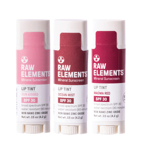 Raw Elements tinted lip sun-kissed shade for outdoor protection and hydration