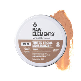 Raw Elements Ultra-Moisturizing Tinted Face Cream bottle pour for smooth daily application