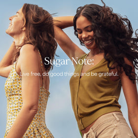 RAW SUGAR label emphasizes sulfate- and parabens-free formula