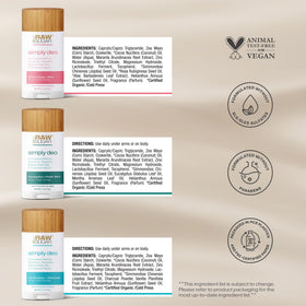 RAW SUGAR deodorant being applied on underarm during routine