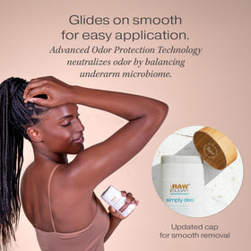 RAW SUGAR Deodorant Stick Skin-safe formula for sensitive underarms