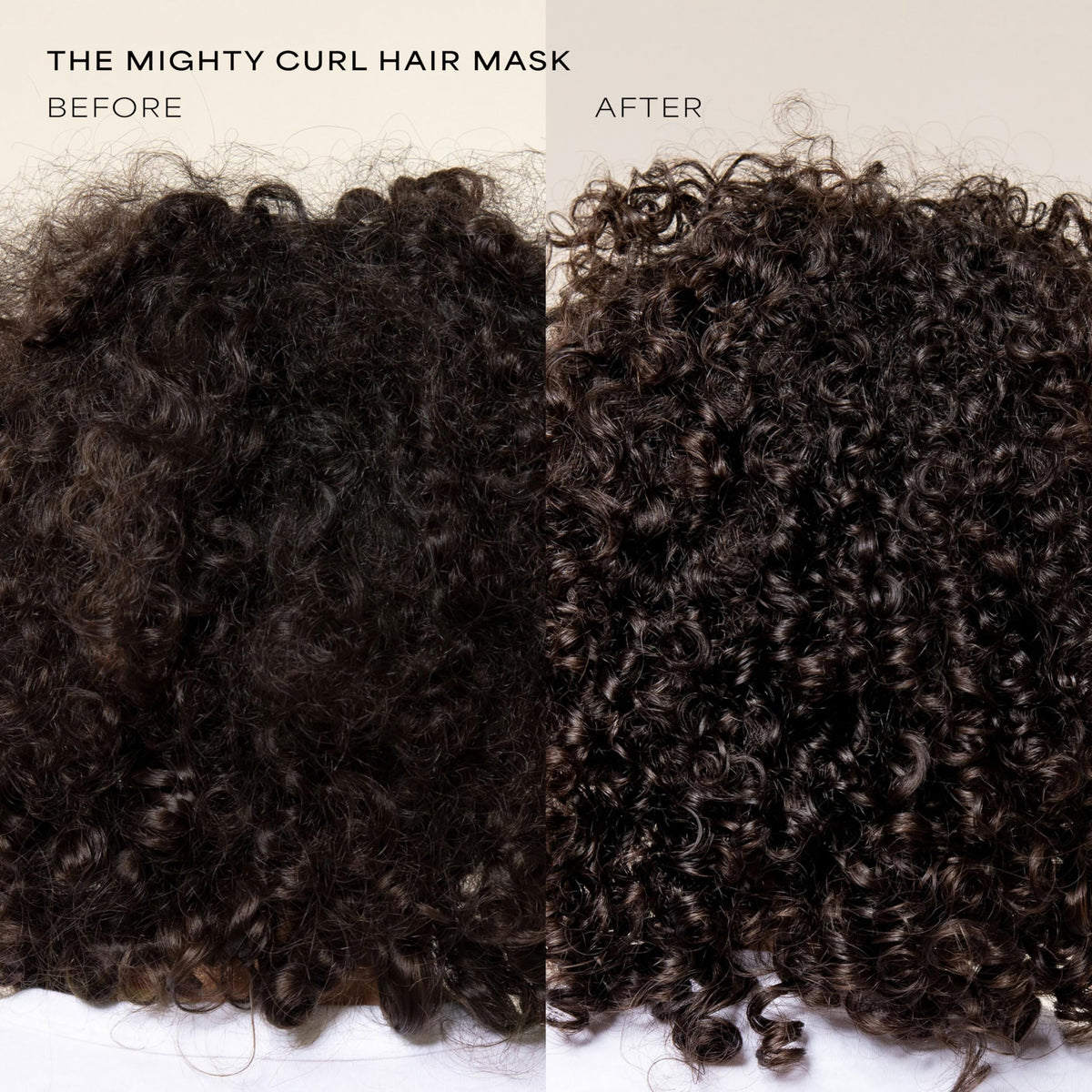 RAW SUGAR Mighty Curl mask smooths frizz and adds bounce.