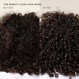 RAW SUGAR Mighty Curl mask smooths frizz and adds bounce.
