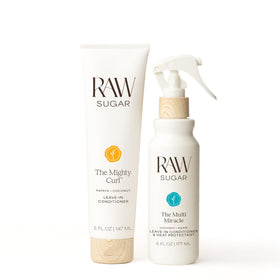 RAW SUGAR The Multi Miracle Leave-In Conditioner bottle for lightweight hydration and heat protection.