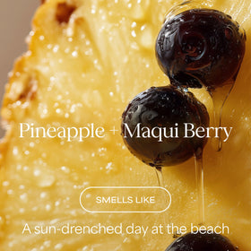 RAW SUGAR Pineapple Maqui Berry hand wash pump releasing creamy lather for smooth hands