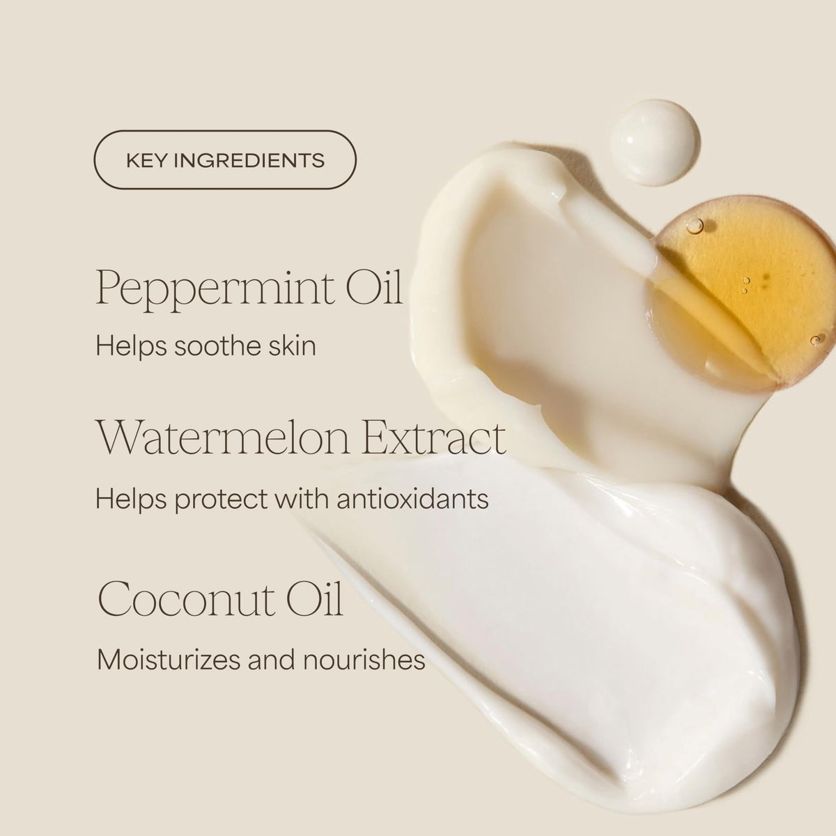 RAW SUGAR Watermelon Mint hand wash liquid texture for soft, hydrated hands