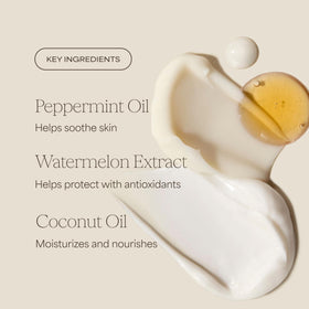 RAW SUGAR Watermelon Mint hand wash liquid texture for soft, hydrated hands