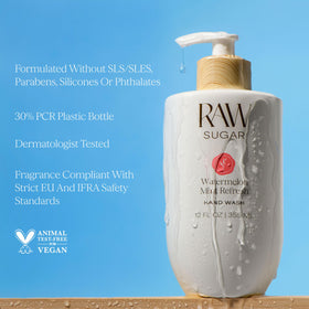 RAW SUGAR Coconut oil ingredient supports extra moisture in each wash
