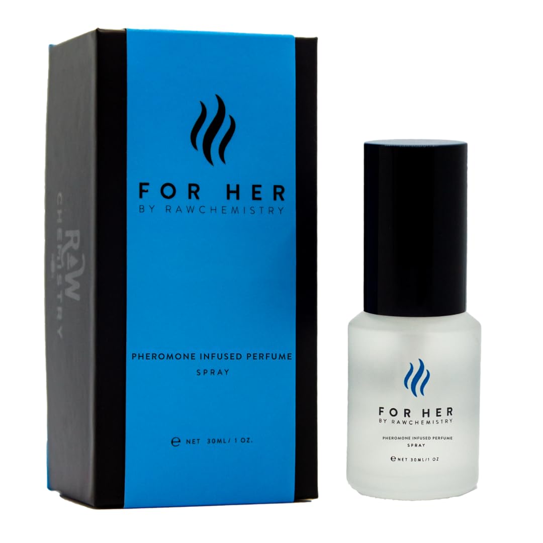 RawChemistry For Her bottle closeup showing premium fragrance for daily confidence.