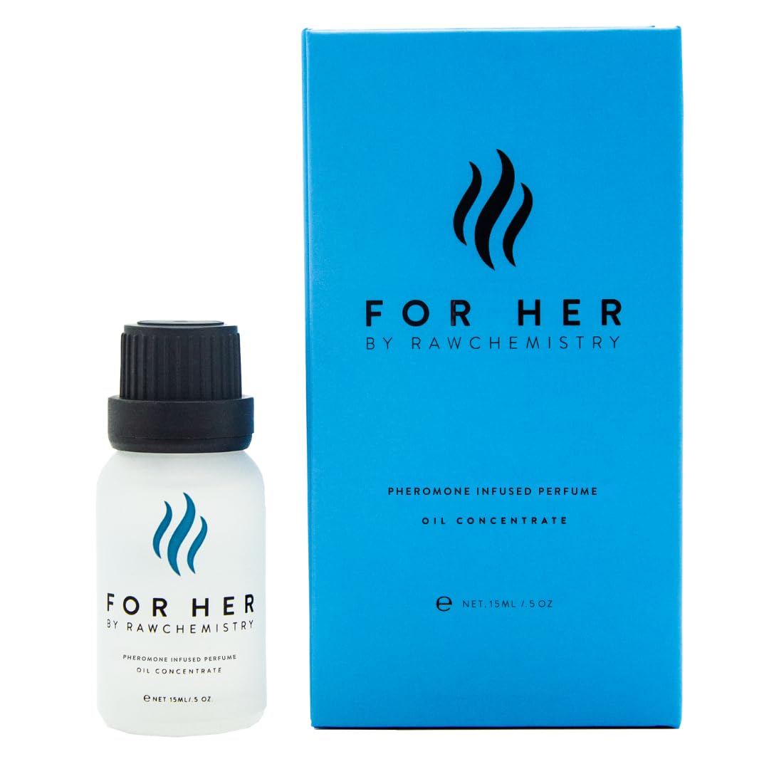 RawChemistry for Her bottle pour showing elegant evening use