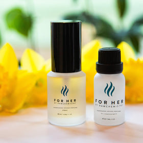 RawChemistry For Her gift set artwork emphasizes elegance and thoughtful design
