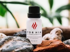 RawChemistry for Him bottle pour reveals oil-based formula