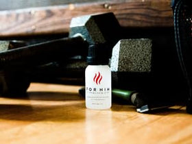 RawChemistry for Him label detail shows premium packaging