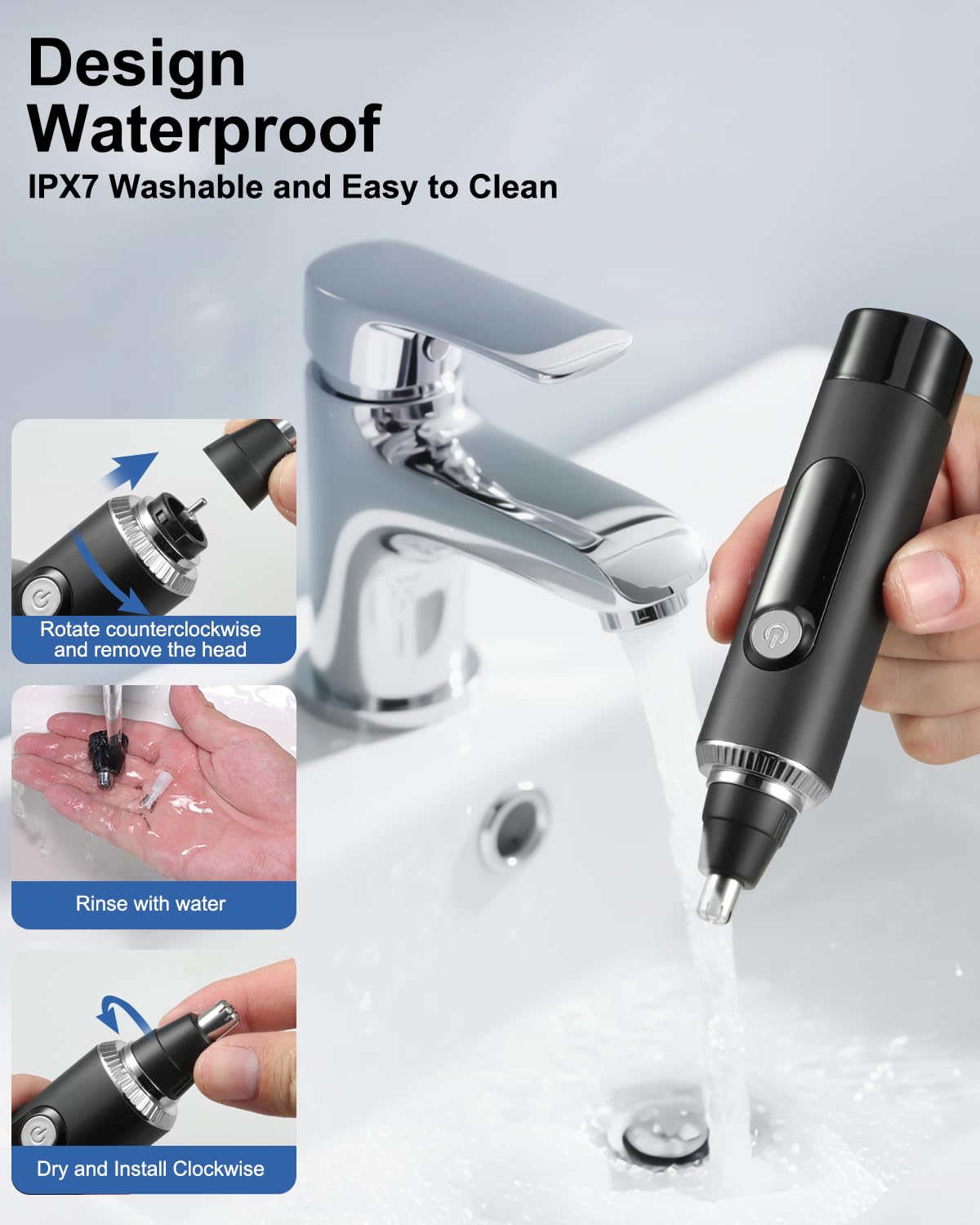 RAXMETRY IPX7 waterproof design simplifies cleaning after use.