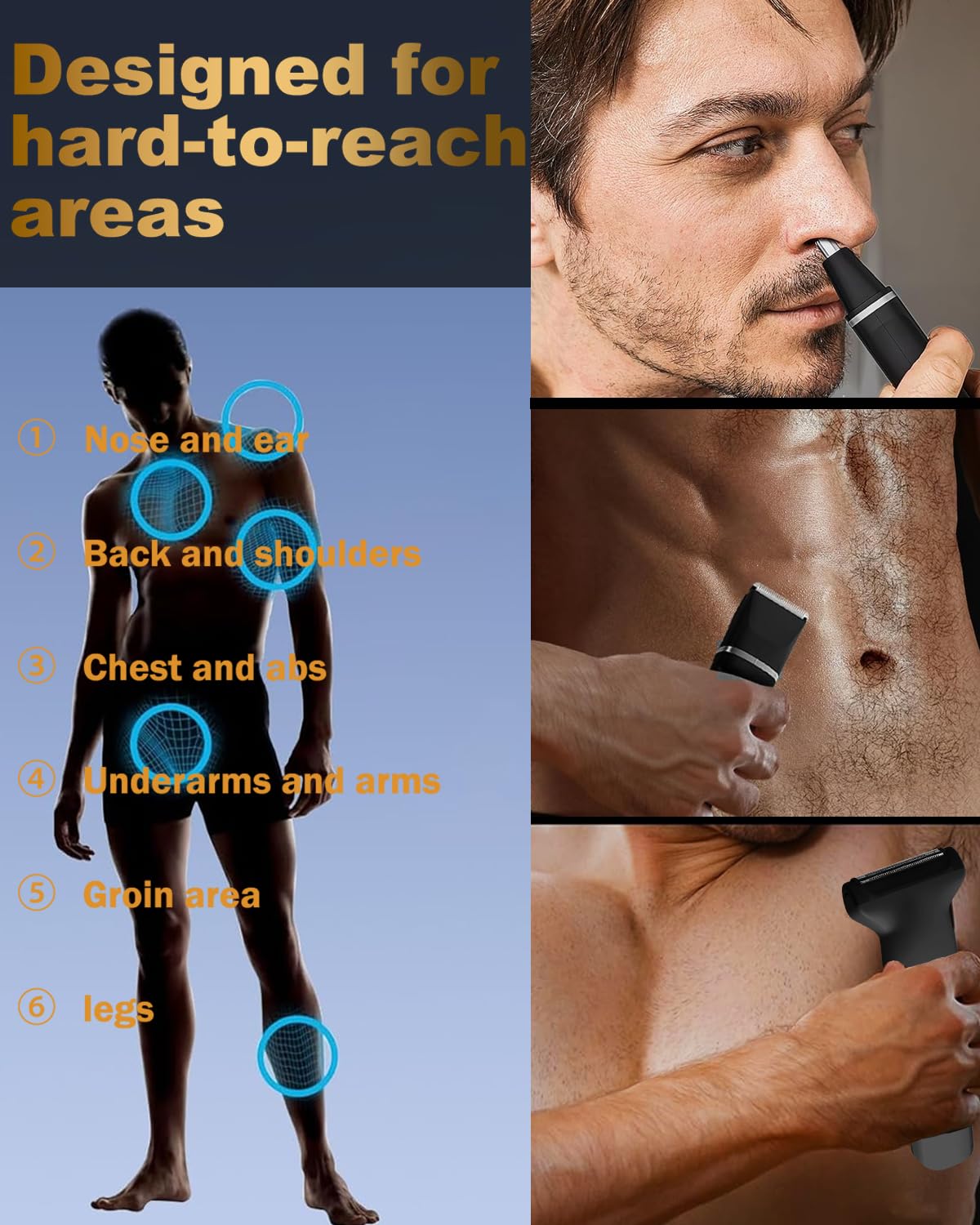 RAXMETRY IPX7 waterproof trimmer for wet or dry use