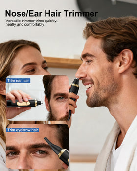 RAXMETRY interchangeable heads enable hygienic sharing and versatile trimming for face and ears.