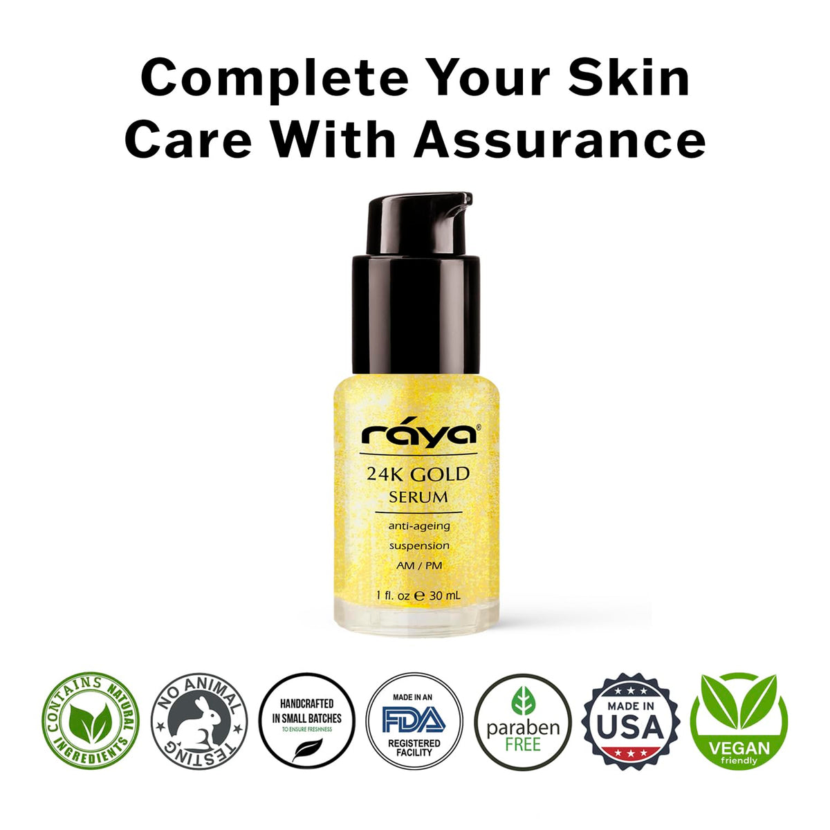 Application scene showing Raya serum on clean skin for a light absorption