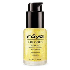 Raya 24K Gold Serum bottle with premium packaging for radiant skin