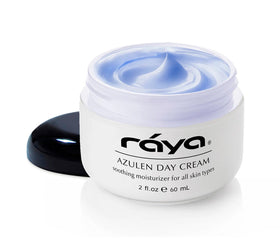 Raya Azulen Cream bottle with pump for daily hydration.