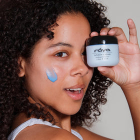 Raya Azulen Cream ingredients azulene and aloe vera calm skin.
