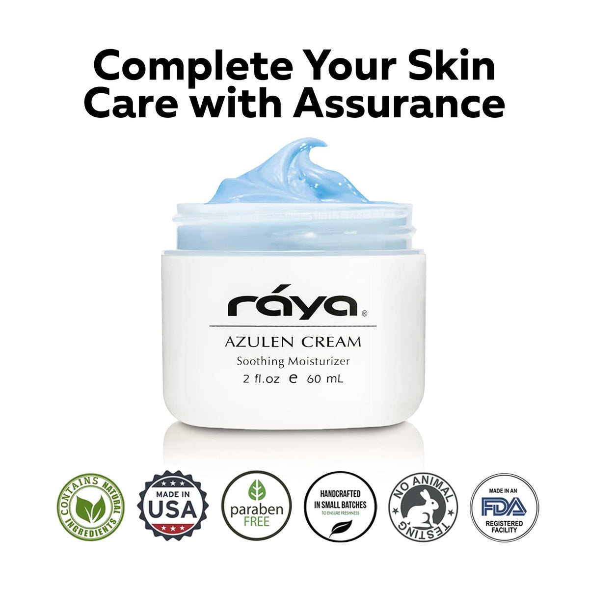 Raya Azulen Cream texture spreads smoothly for comfortable wear.