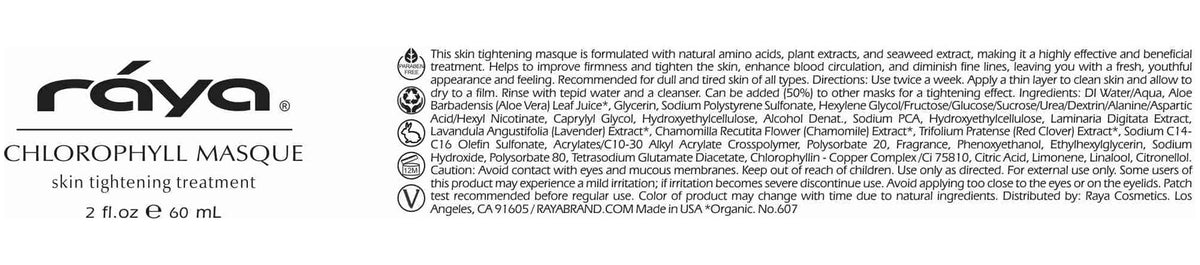Raya Chlorophyll Masque in cozy bathroom scene suggests versatile routine integration.