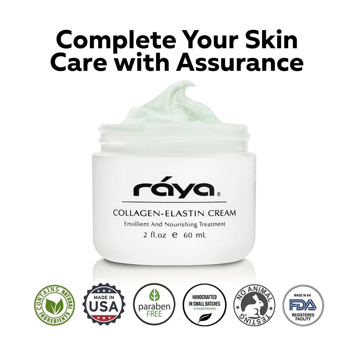 Raya Collagen-Elastin Cream cruelty-free paraben-free label signals ethical skincare choice