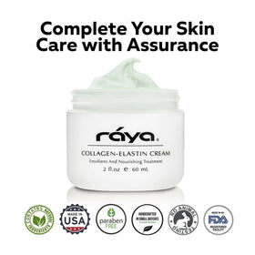 Raya Collagen-Elastin Cream cruelty-free paraben-free label signals ethical skincare choice