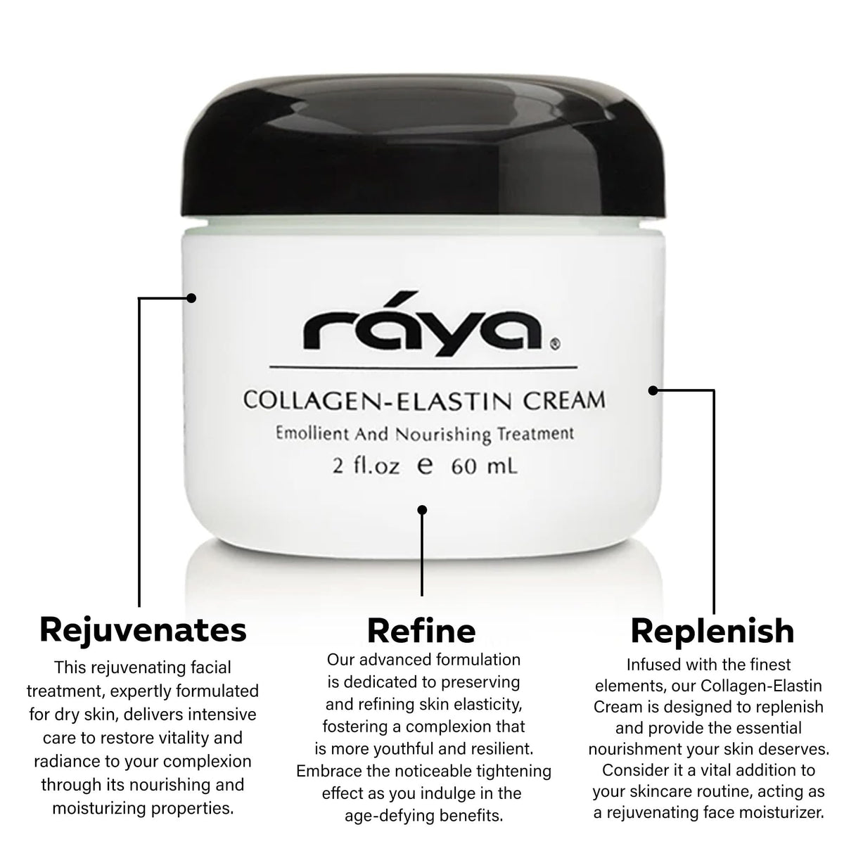Raya Collagen-Elastin Cream made-in-usa packaging reflects trusted manufacturing standards