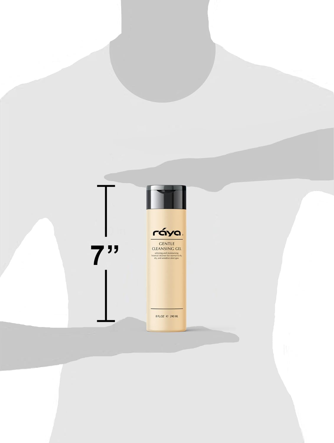 Raya Gentle Facial Cleansing Gel natural ingredients highlight on label