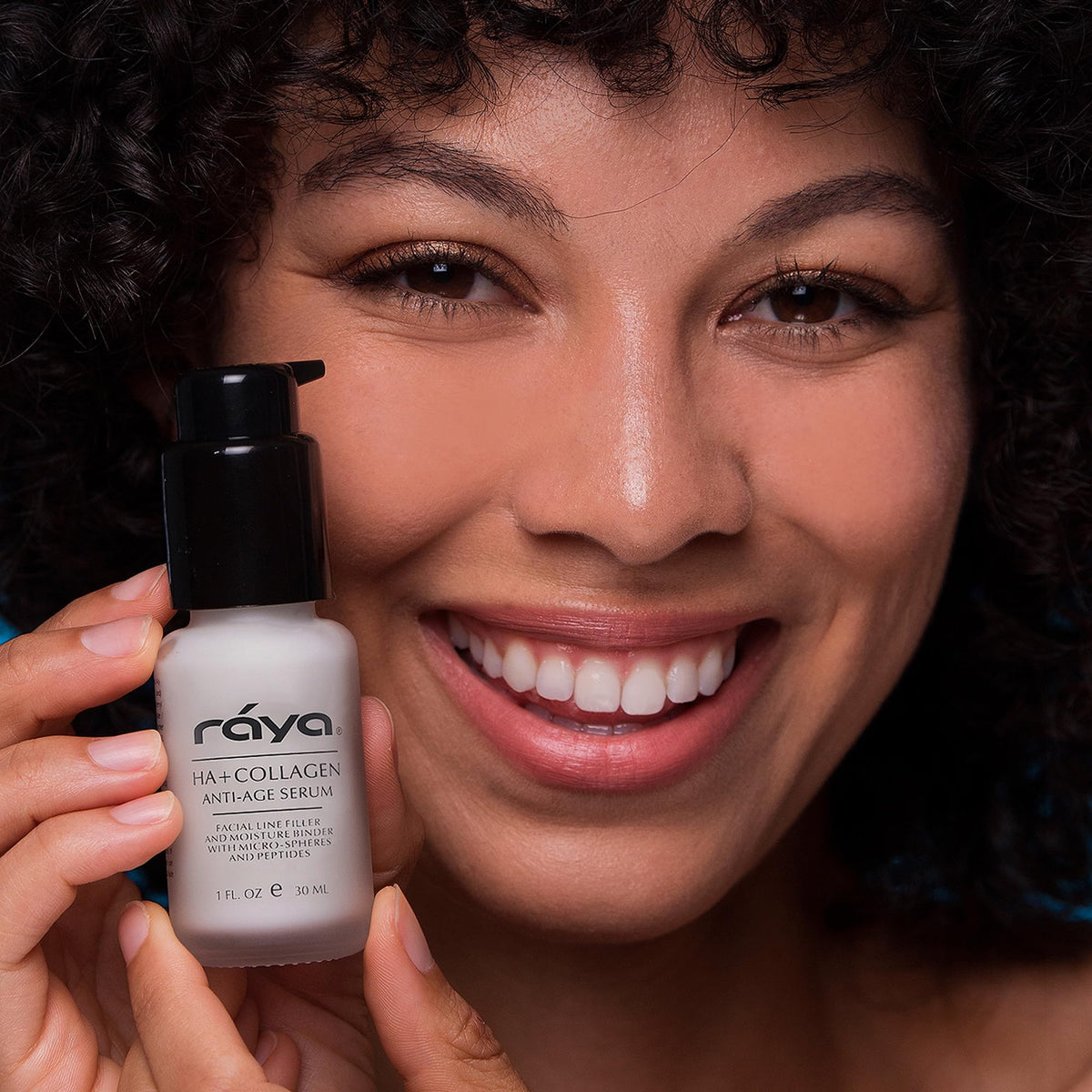 Raya HA Collagen Serum texture swirl illustrating hydration and elasticity boost