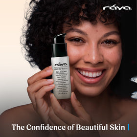 Raya Lemon Water Gel Cream on skin delivering a soft glow