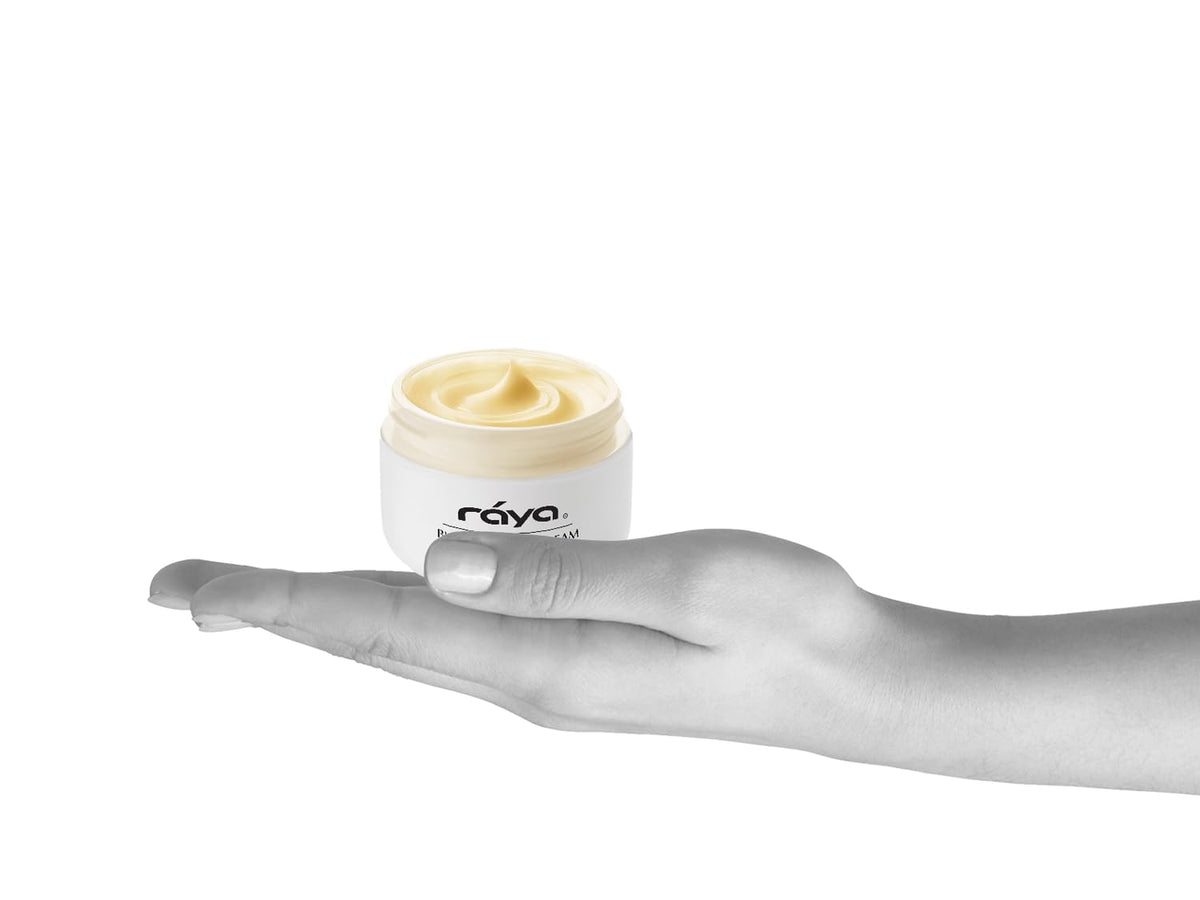Raya Spa night cream texture shows improved skin tone and resilience.
