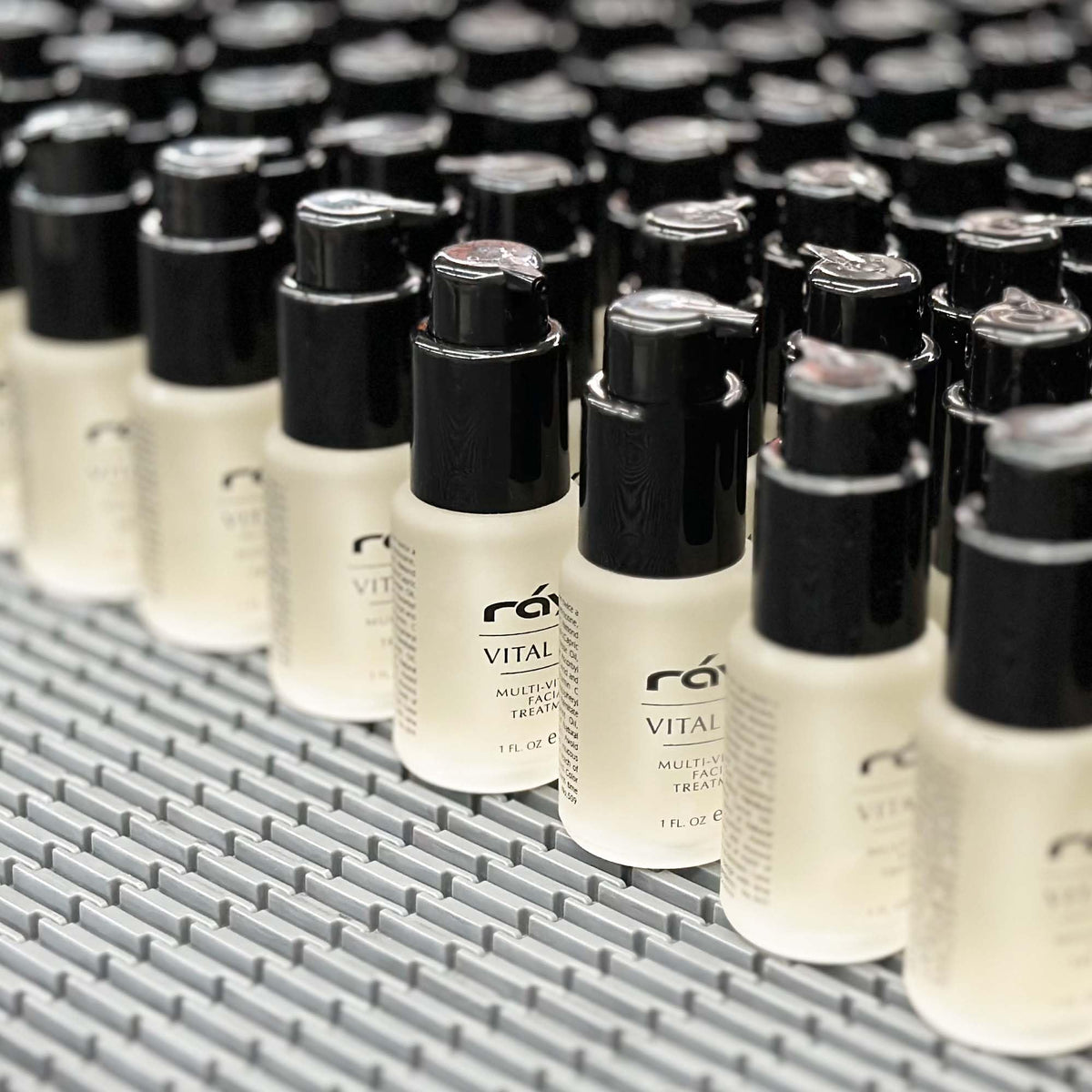 Raya Vital Silk Serum packaging highlights clean beauty and USA manufacturing