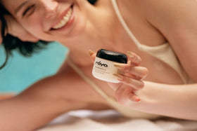 Cream application on skin emphasizing hydration and glow