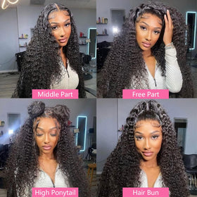 RAYFOG deep wave wig showing pre-plucked hairline and baby hairs