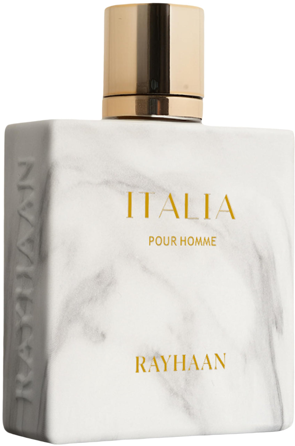 Rayhaan Italia citrus-top-notes highlight a fresh daytime scent for everyday wear.